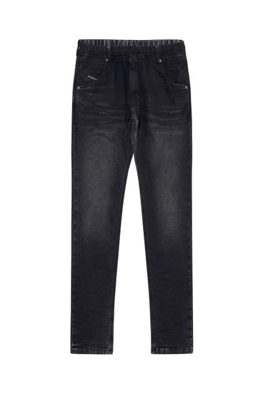 Diesel - Krooley JoggJeans® 09E12 Tapered, Negro/Gris oscuro - Image 6