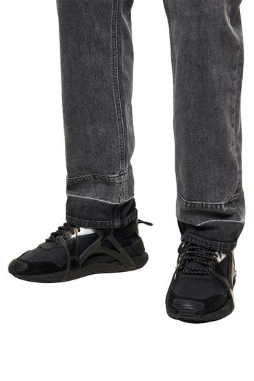 Diesel - D-Macs 09A23 Straight Jeans, Negro/Gris oscuro - Image 5
