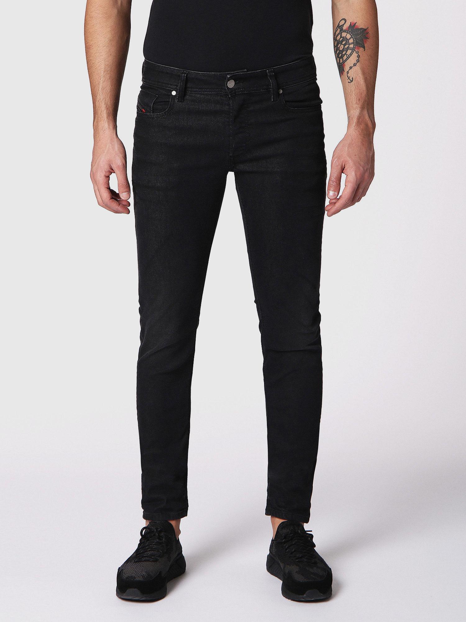 Diesel - Sleenker Skinny Jeans 084SB, Black/Dark Grey - Image 2