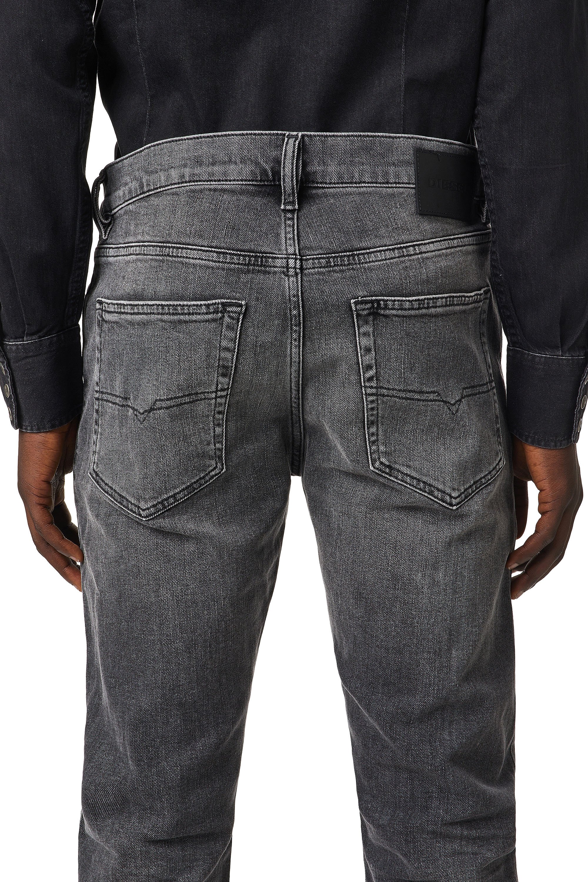 Diesel - D-Luster 009ZT Slim Jeans, Black/Dark grey - Image 6