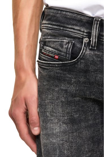 Diesel - Sleenker Skinny Jeans 09A17, Black/Dark Grey - Image 3