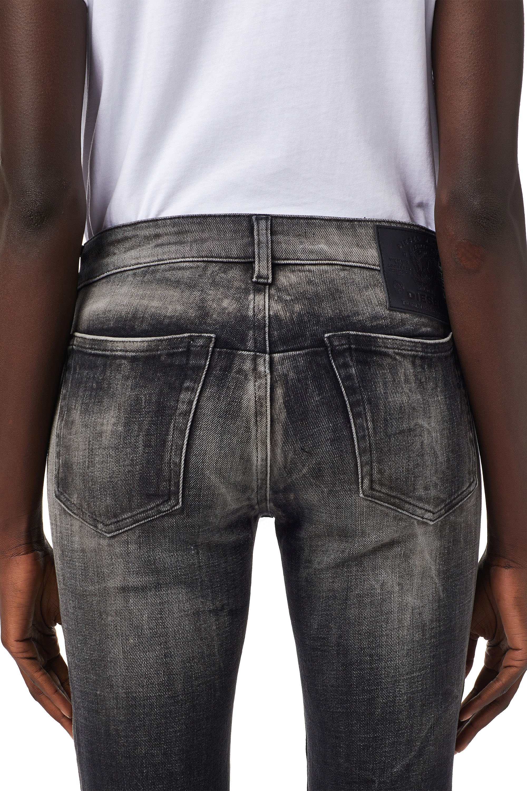 Diesel - D-Jevel 09B18 Slim Jeans, Negro/Gris oscuro - Image 6