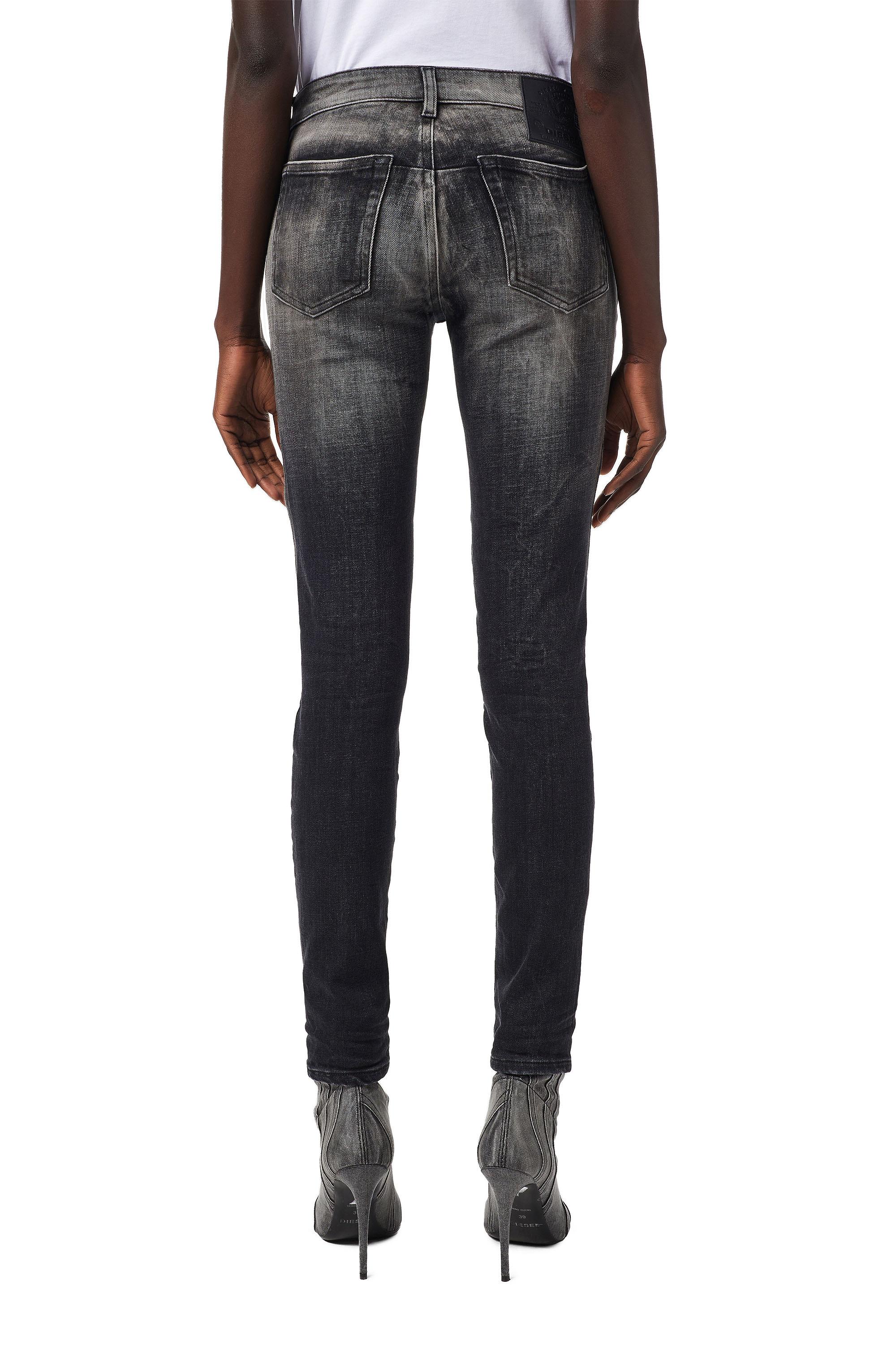 Diesel - D-Jevel 09B18 Slim Jeans, Negro/Gris oscuro - Image 5