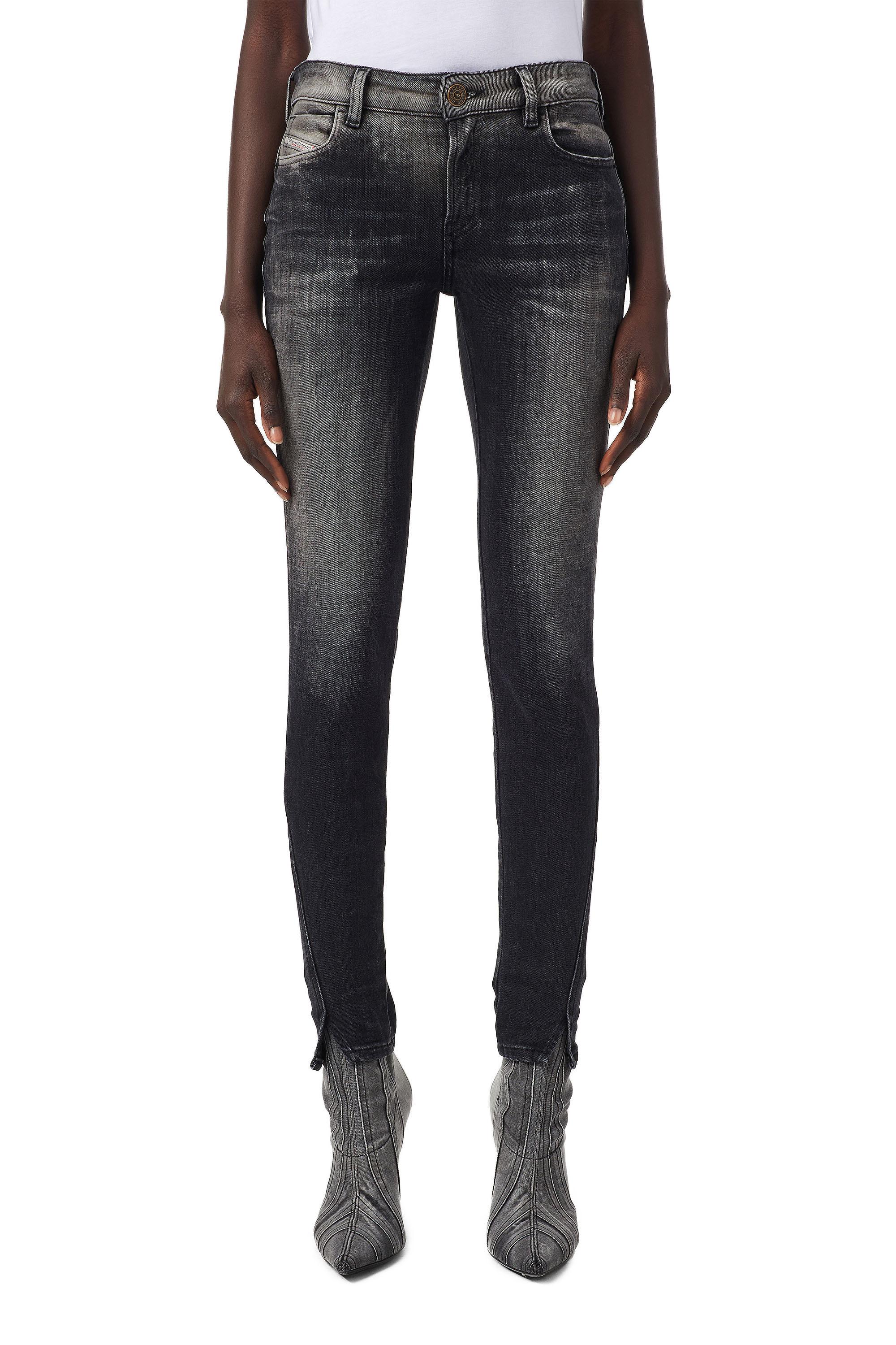 Diesel - D-Jevel 09B18 Slim Jeans, Negro/Gris oscuro - Image 3