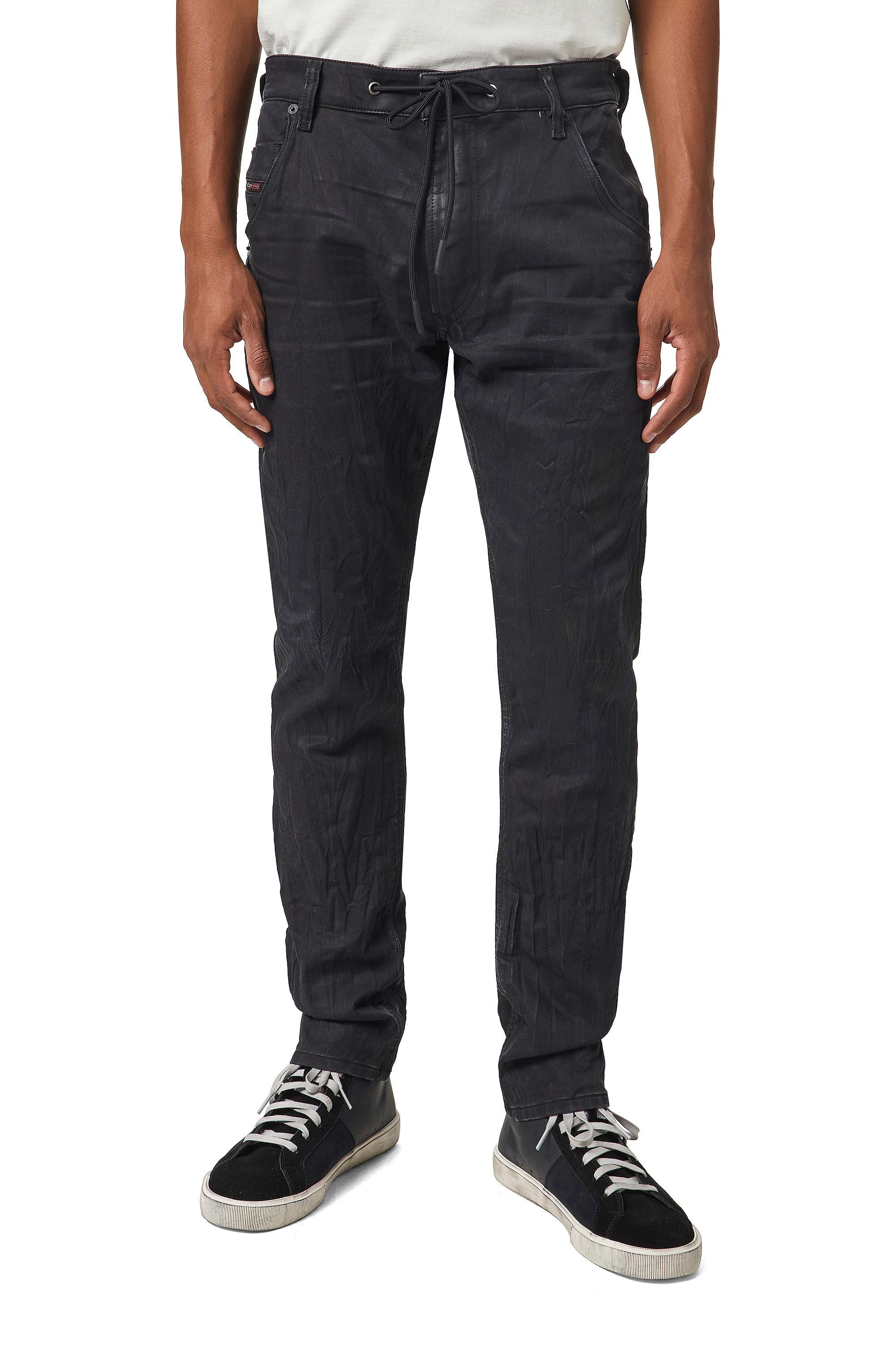 Diesel - Krooley JoggJeans® 069WB Tapered, Negro/Gris oscuro - Image 3