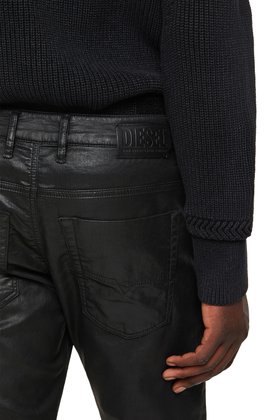 Diesel - Krooley JoggJeans® 0849R Tapered, Negro/Gris oscuro - Image 4