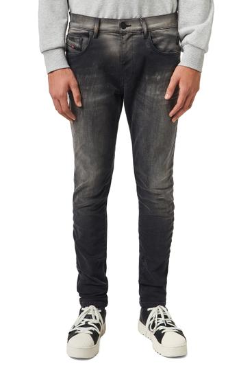 Diesel - D-Strukt JoggJeans® 09B04 Slim, Negro/Gris oscuro - Image 1