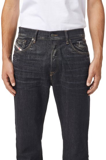 Diesel - 2005 D-FINING 09A87 Tapered Jeans, Negro/Gris oscuro - Image 3