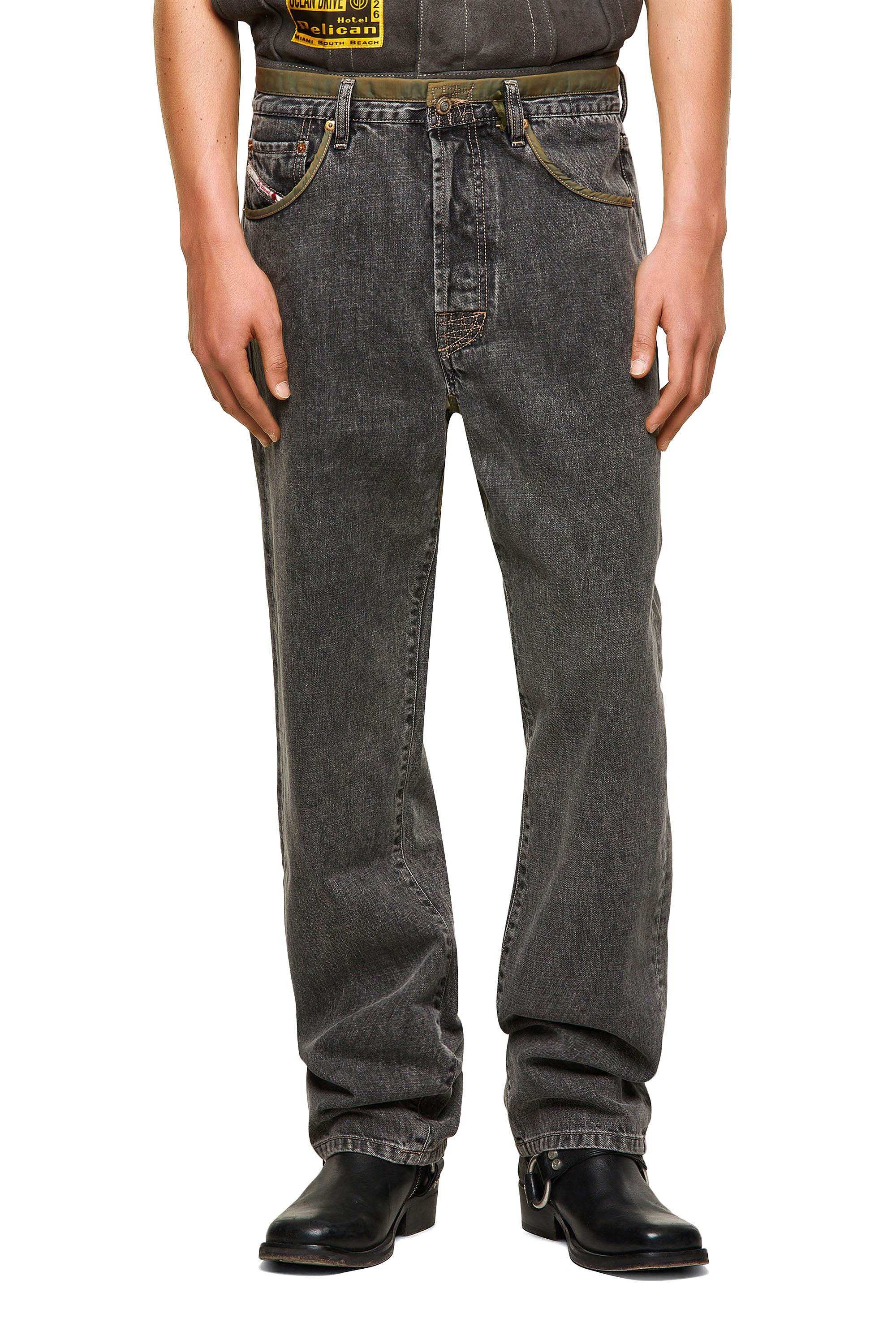 Diesel - DxD-P2 0CBBH Straight Jeans, Black/Dark Grey - Image 3