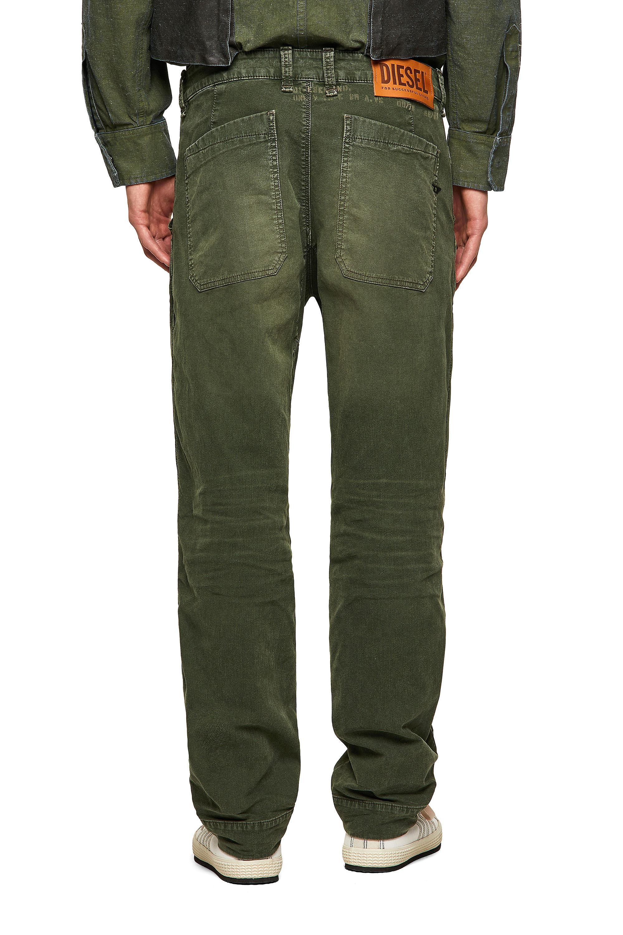 Diesel - D-Azerr Straight JoggJeans® 069WH, Military Green - Image 4
