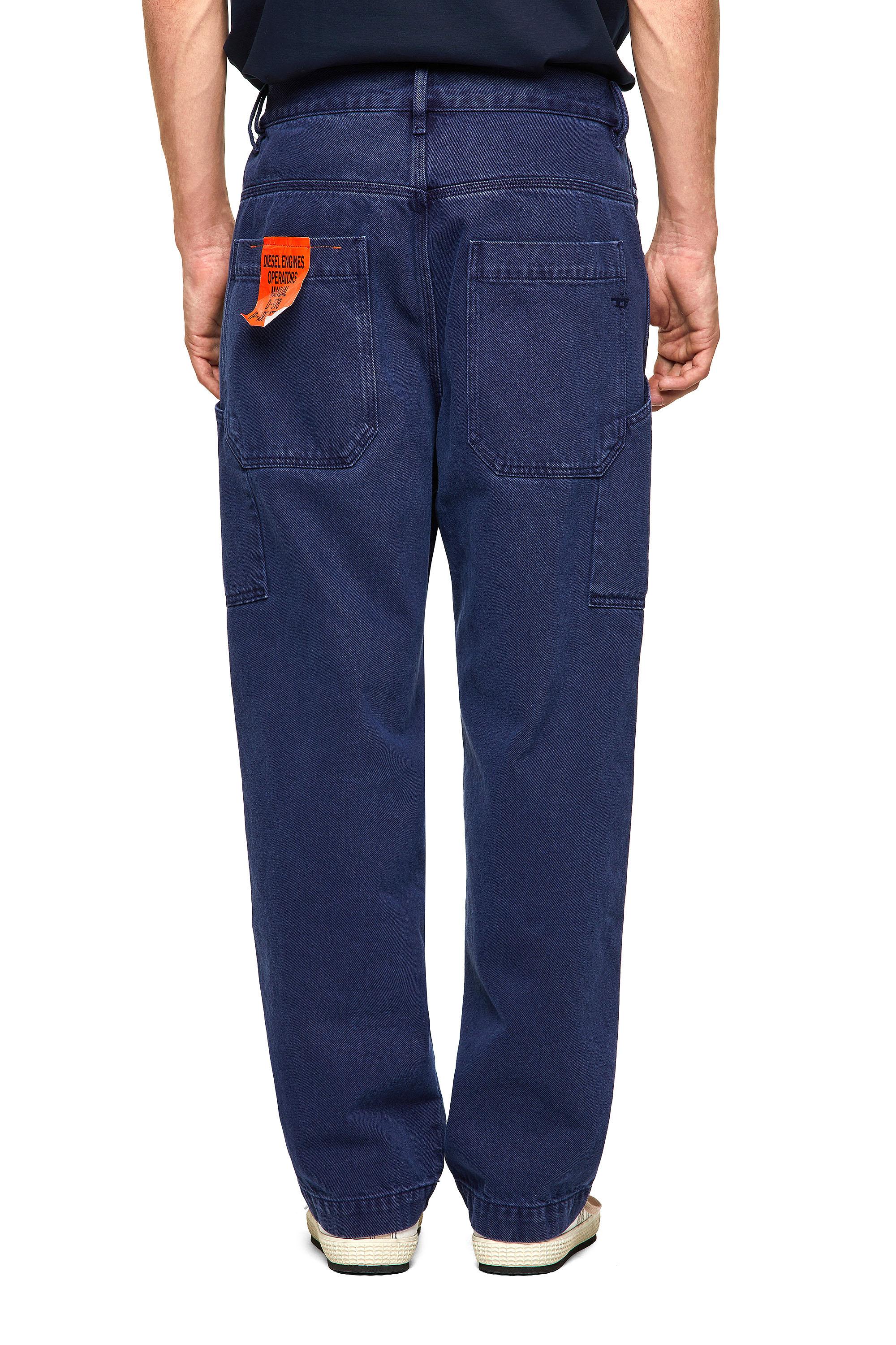 Diesel - D-Franky 0EEAX Straight Jeans, Medium Blue - Image 4