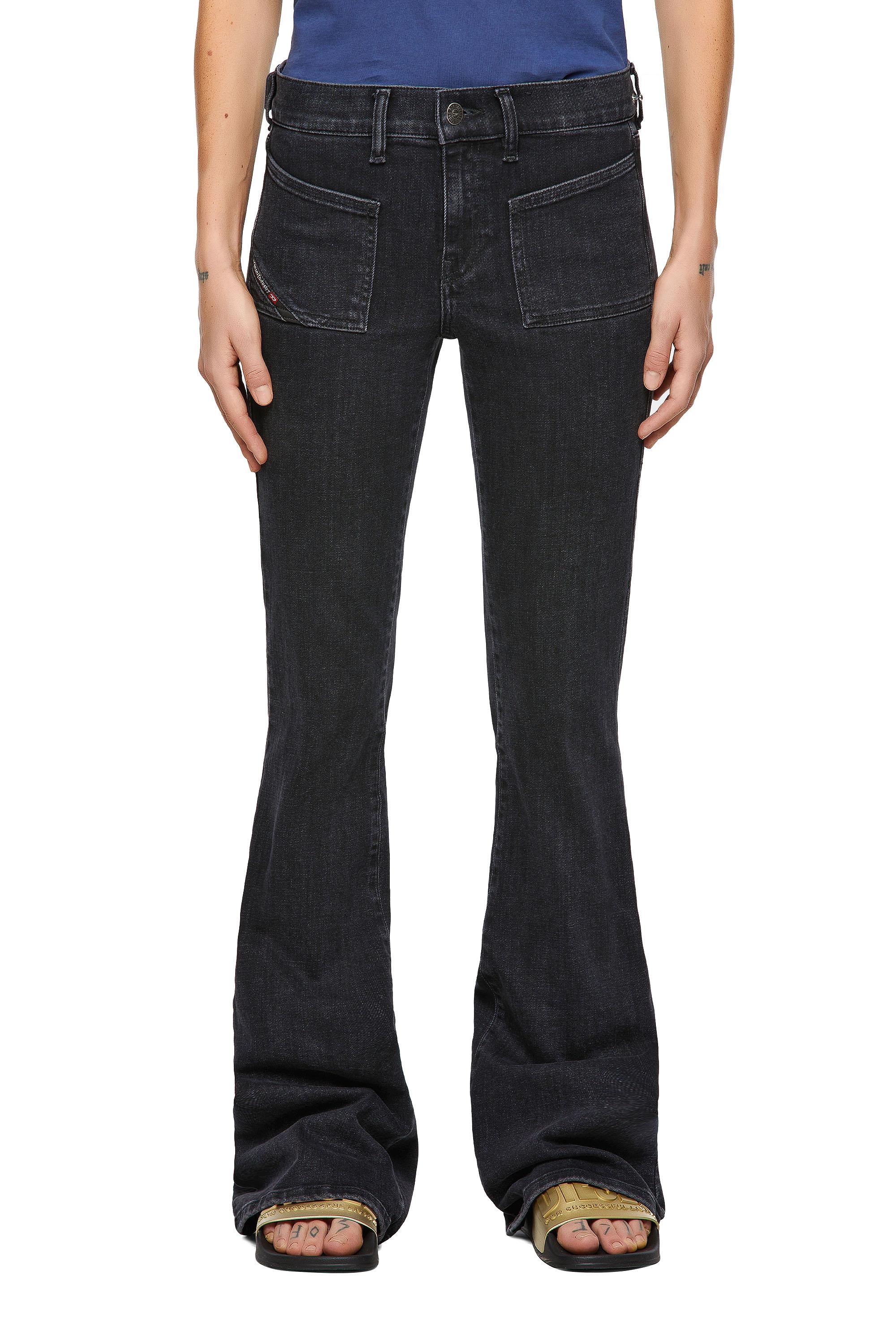 Diesel - D-Ebbey Bootcut Jeans 09A66, Black/Dark Grey - Image 3