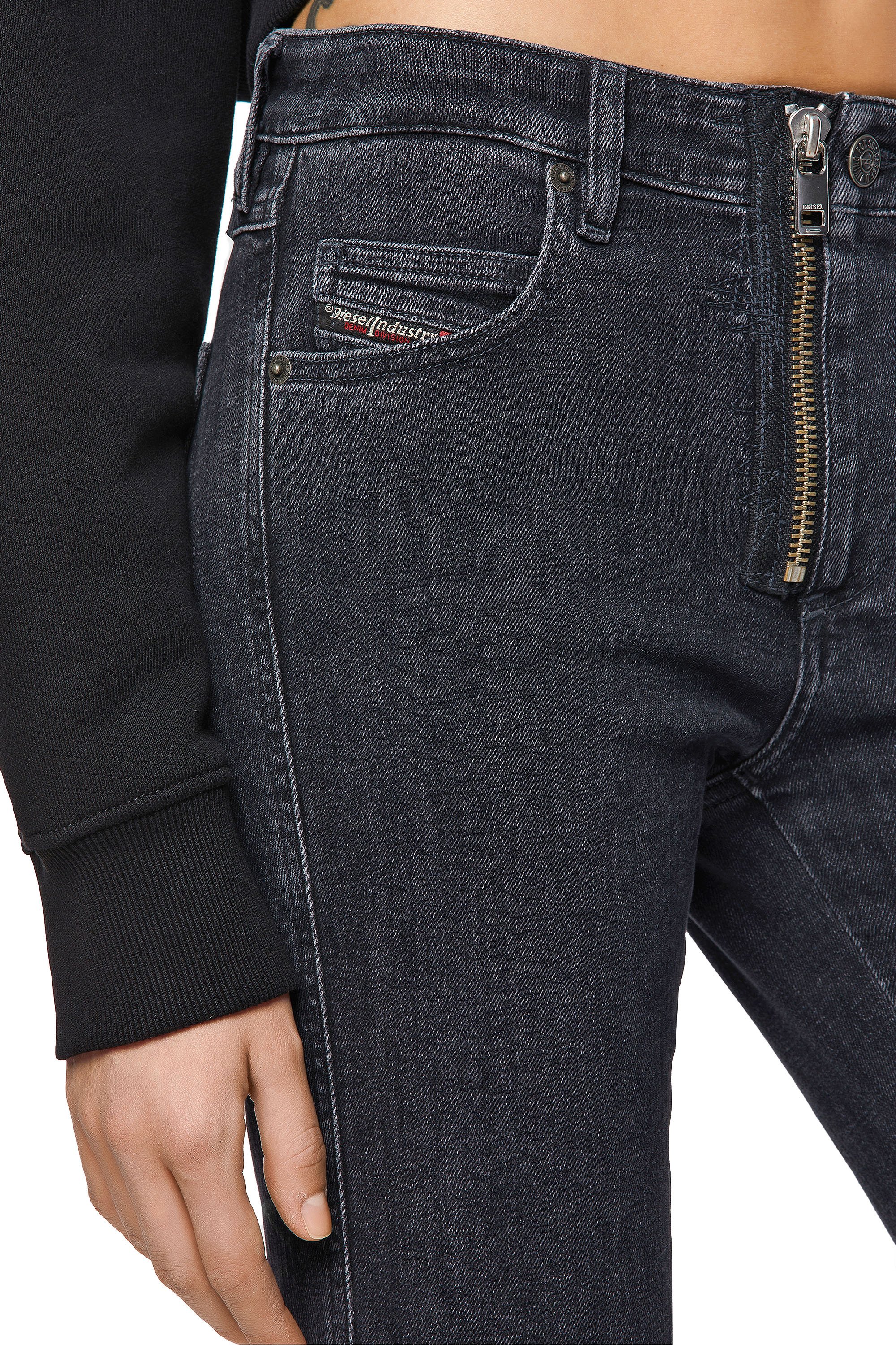 Diesel - Babhila Slim Jeans 09A67, Black/Dark Grey - Image 4