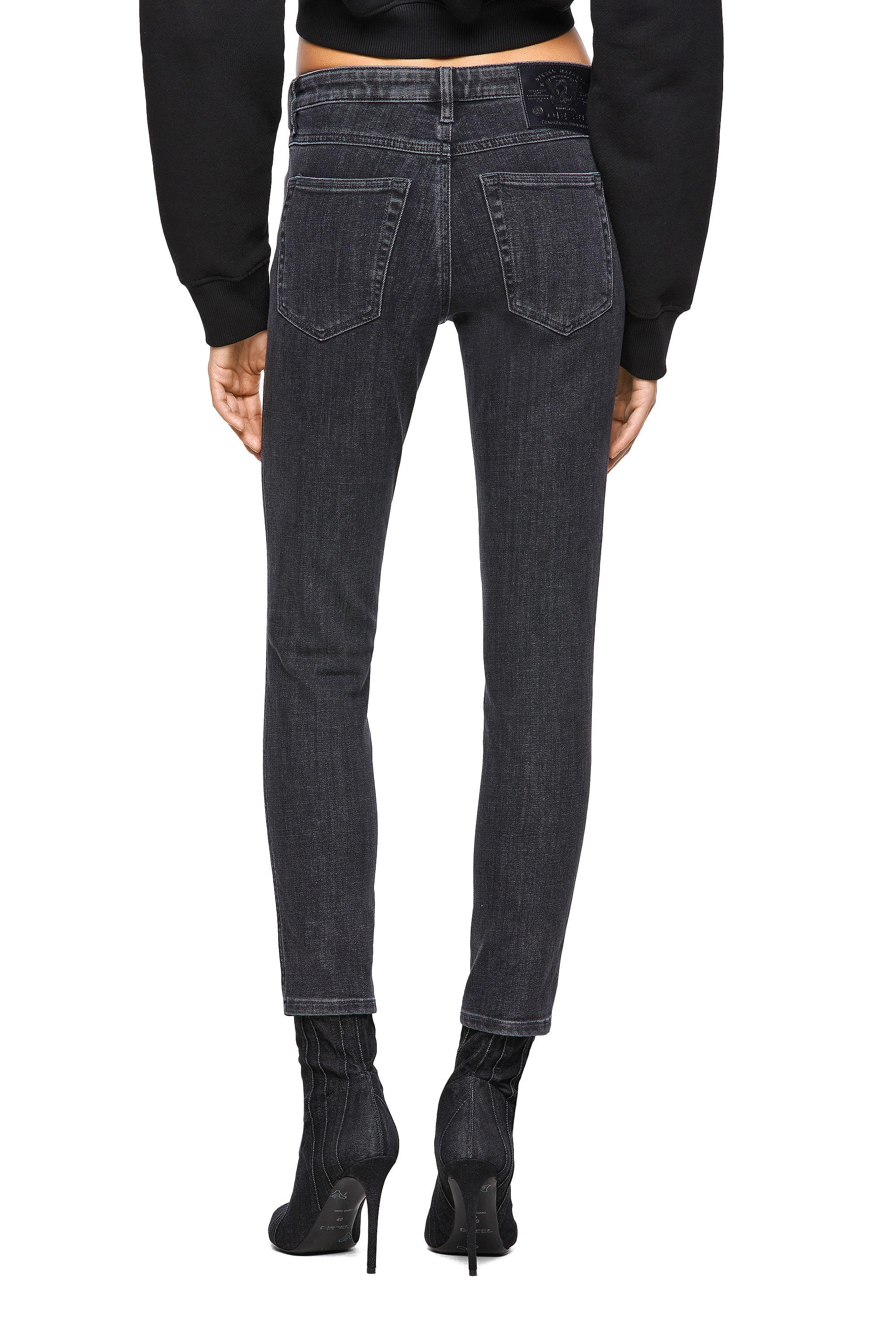 Diesel - 2015 BABHILA 09A67 Skinny Jeans, Negro/Gris oscuro - Image 5