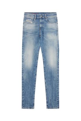 Diesel - 2019 D-STRUKT 009MW Slim Jeans, Light Blue - Image 6