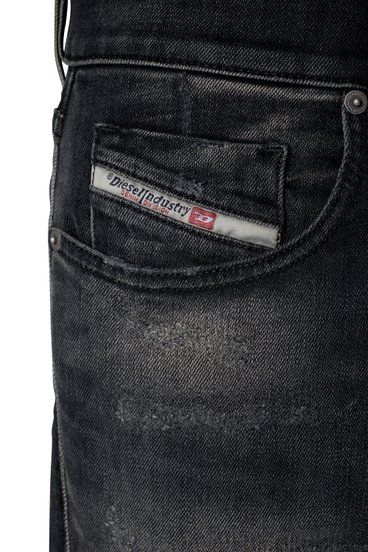 Diesel - 2019 D-STRUKT 09E05 Slim Jeans, Schwarz/Dunkelgrau - Image 4
