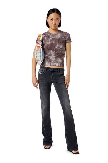 Diesel - 1969 D-EBBEY 0EIAG Bootcut and Flare Jeans, Nero/Grigio scuro - Image 5