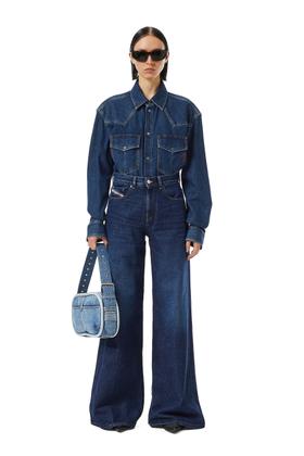 Diesel - 1978 09C03 Bootcut and Flare Jeans, Blu Scuro - Image 5