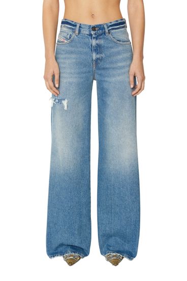 Diesel - 1978 09D97 Bootcut and Flare Jeans, Bleu Clair - Image 1