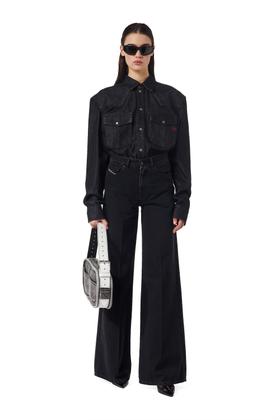 Diesel - 1978 Z09RL Bootcut and Flare Jeans, Nero/Grigio scuro - Image 5