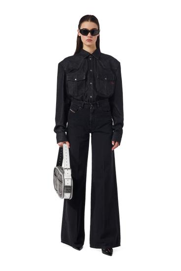 Diesel - 1978 Z09RL Bootcut and Flare Jeans, Negro/Gris oscuro - Image 5