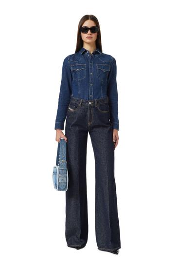 Diesel - 1978 Z9C02 Bootcut and Flare Jeans, Blu Scuro - Image 2
