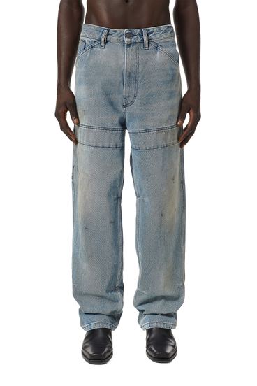 Diesel - D-Franky 0EHAS Straight Jeans, Blu Chiaro - Image 1