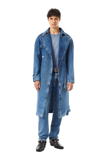 Diesel - D-DELIRIOUS DOUBLE BREASTED TRENCH COAT, Medium blue - Image 3