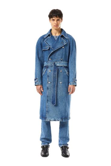 Diesel - D-DELIRIOUS DOUBLE BREASTED TRENCH COAT, Mittelblau - Image 2