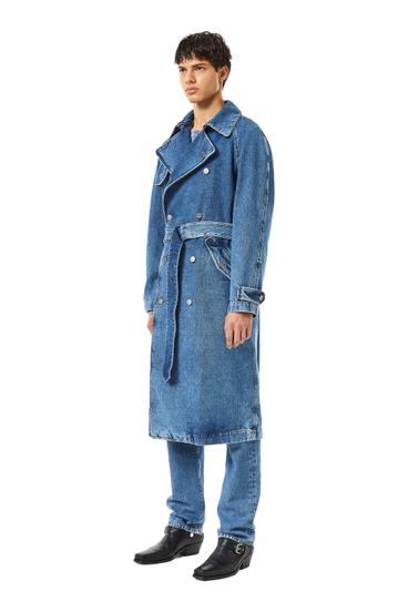 Diesel - D-DELIRIOUS DOUBLE BREASTED TRENCH COAT, Blu medio - Image 6