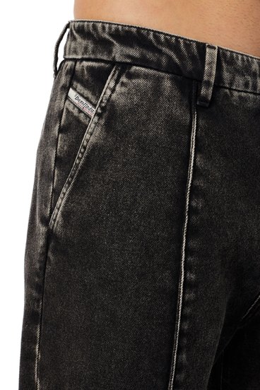 Diesel - D-Chino-Work 09B87 Straight Jeans, Noir/Gris foncé - Image 3