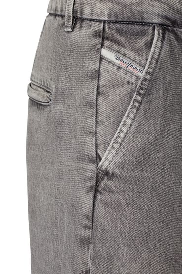 Diesel - D-Chino-Work 0IEAA Straight Jeans, Light Grey - Image 3