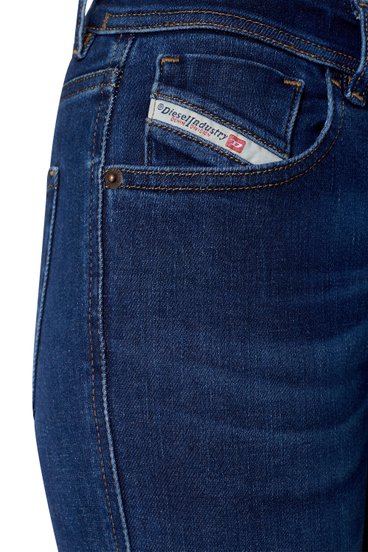 Diesel - 2017 SLANDY 09C19 Super skinny Jeans, Azul Oscuro - Image 5
