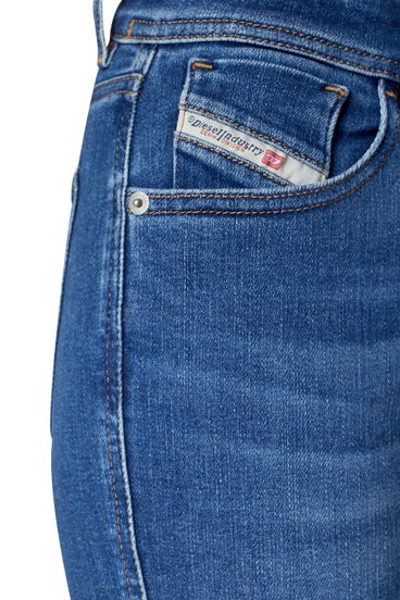 Diesel - 2017 SLANDY 09C21 Super skinny Jeans, Medium blue - Image 3