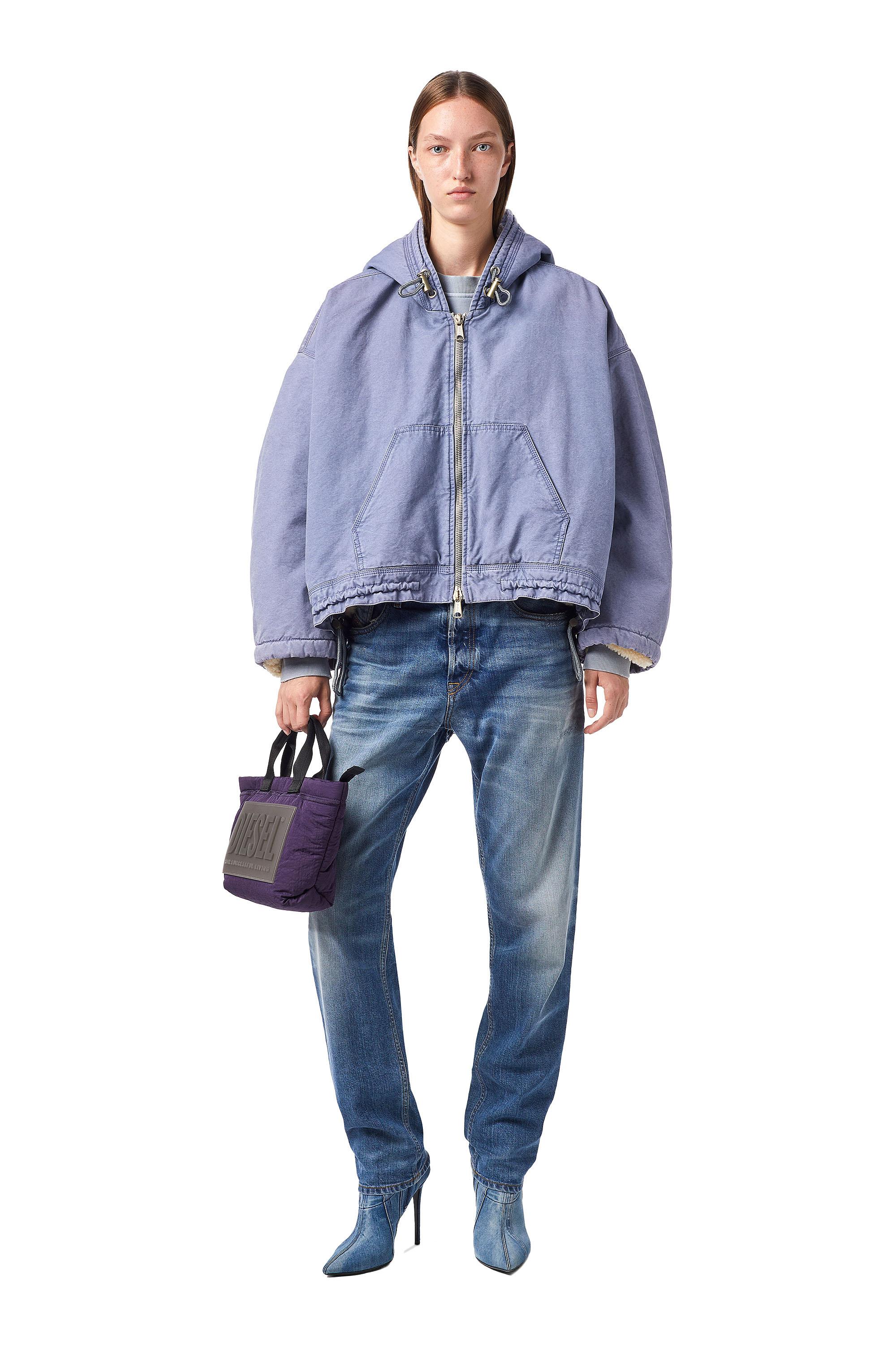 G-KIM Woman: Reversible jacket in canvas and teddy | Diesel