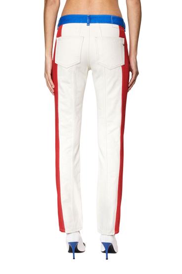 Diesel - 2002 0EIAR Straight Jeans, Weiss/Rot - Image 2