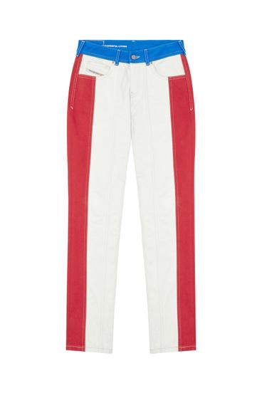 Diesel - 2002 0EIAR Straight Jeans, Weiss/Rot - Image 6
