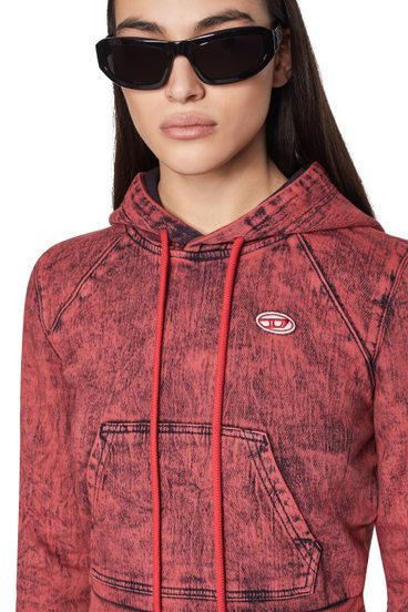 Diesel - D-ANGY-HOOD FS TRACK DENIM, Rosso - Image 3