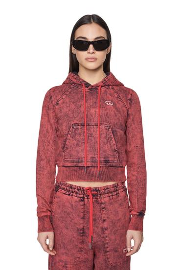 Diesel - D-ANGY-HOOD FS TRACK DENIM, Rosso - Image 1