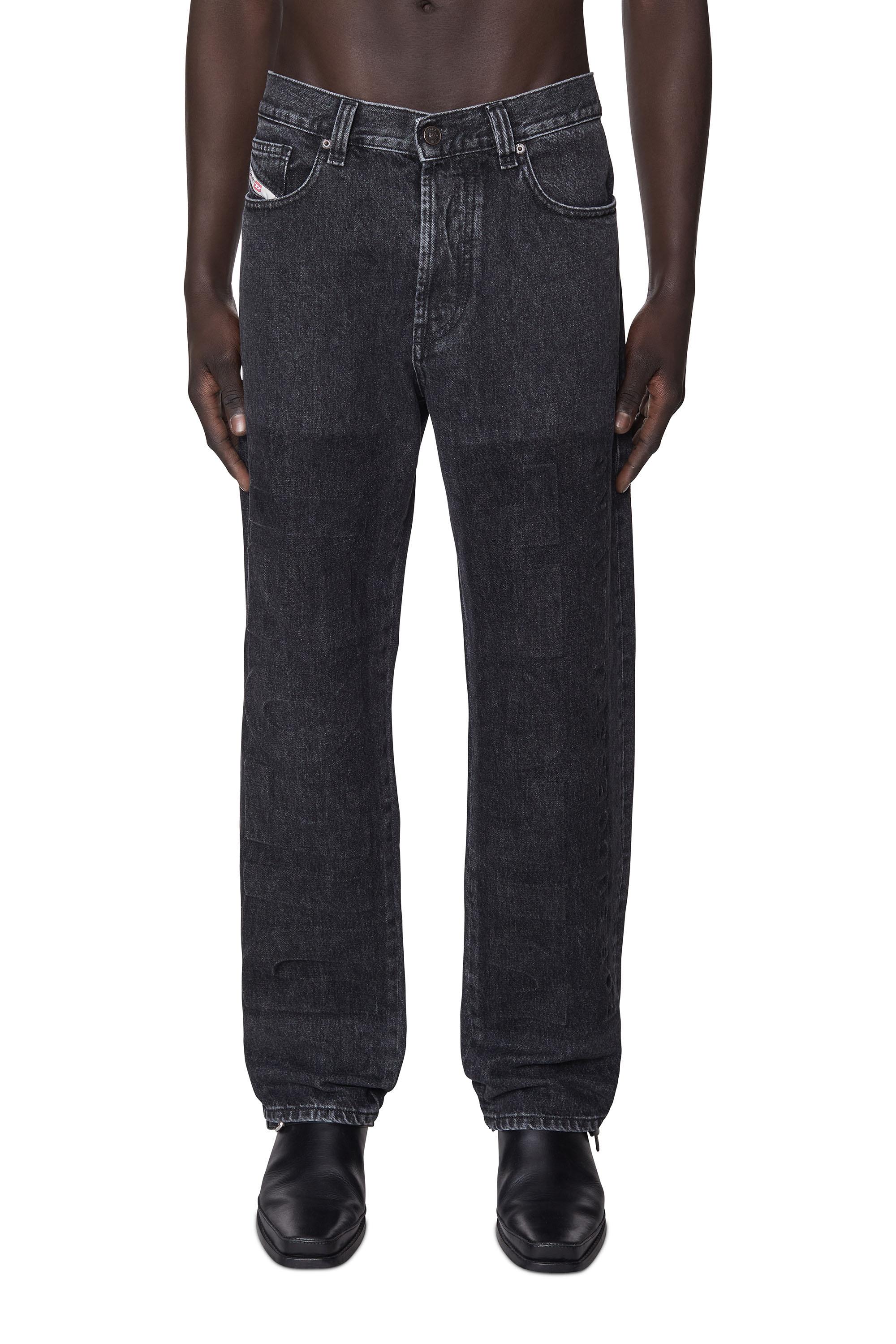 Diesel - 2010 007C5 Straight Jeans, Negro/Gris oscuro - Image 3