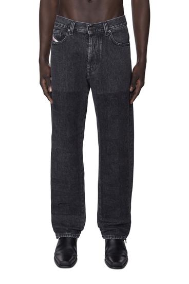 Diesel - 2010 007C5 Straight Jeans, Negro/Gris oscuro - Image 1