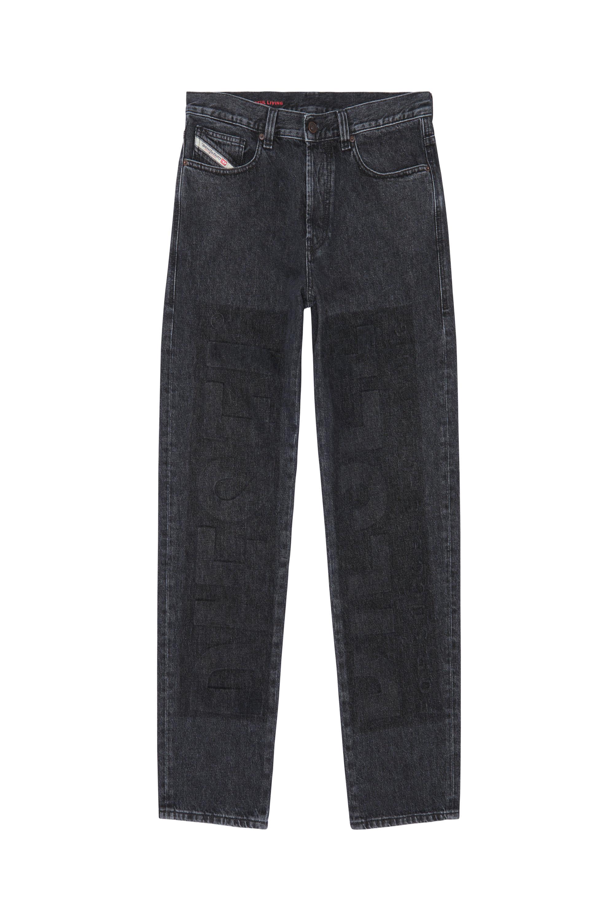 Diesel - 2010 007C5 Straight Jeans, Negro/Gris oscuro - Image 2