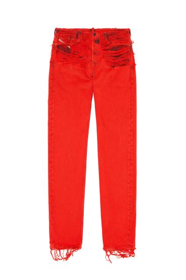Diesel - 2010 007P1 Straight Jeans, Rot - Image 1