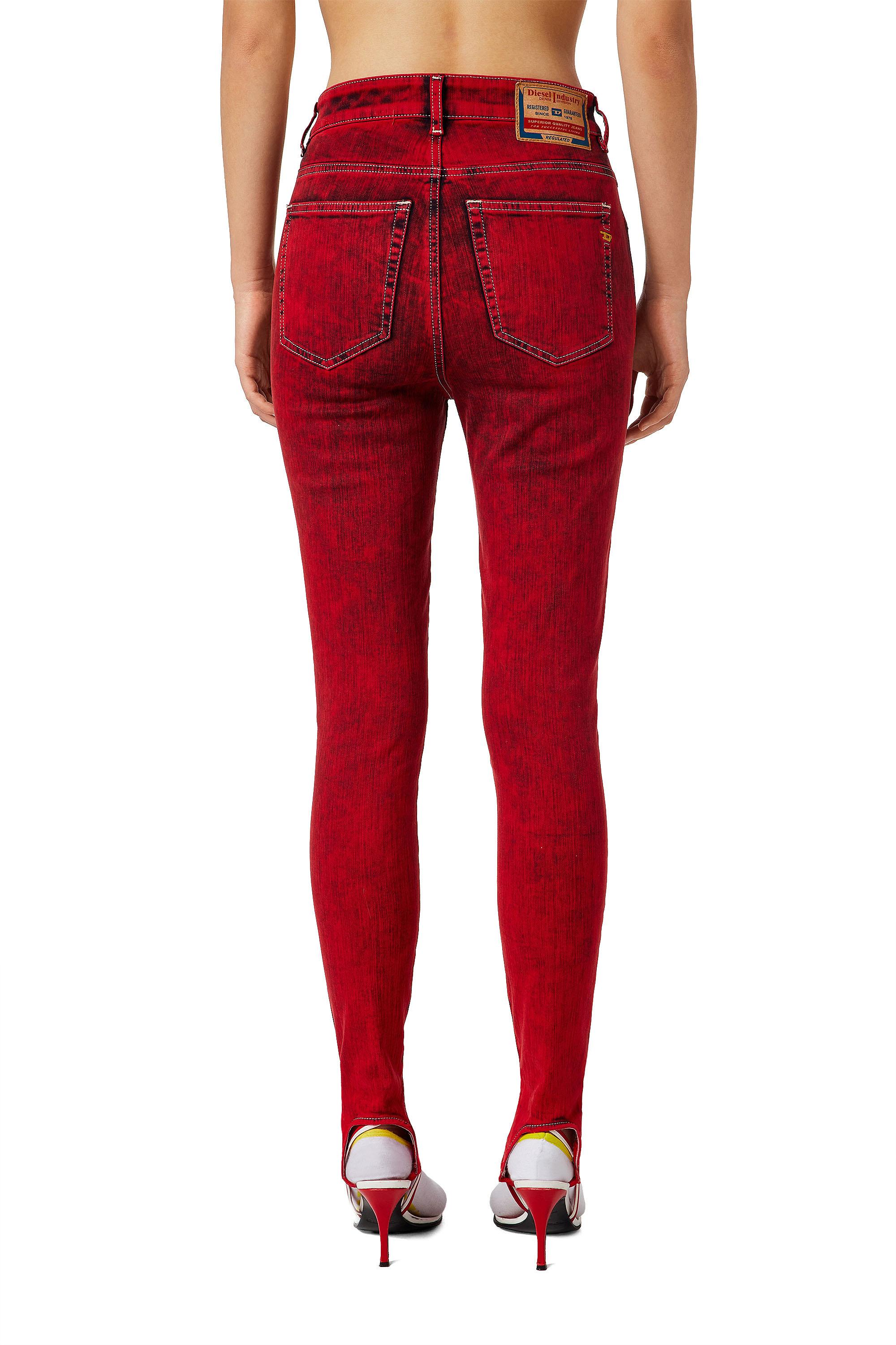 Diesel - SLANDY JoggJeans® 09D36 Super skinny Jeans, Red - Image 4